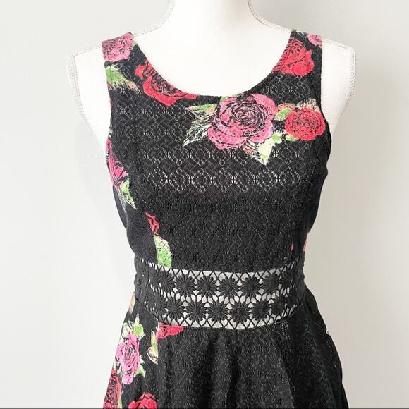 Free People black rose for and flare mini dress Vampire Diaries TV size 4 - Picture 3 of 12